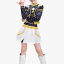 Kids Girls Singer Fancy Outfits Novetly Fashion Clothes Sets Stage Performance Merch (Size 150)