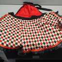 Violet Mist Cute Sweetheart Vintage Aprons for Women Girls Checkered Retro Stylish Aprons Sexy Red Dress 50s Apron Pretty Lace Ruffle Adjustable Neck Strap Flirty Apron Halloween Christmas Mother Gift