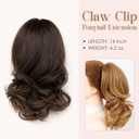 Curly Claw Clip Ponytail Extension Clip on Ponytail For Women 14 Inch Pony Tails Hair Extensions Clip in Ponytail (#5 Chocolate Brown)