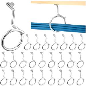 Blulu 25 Pcs Bridle Rings for Low Voltage Wire and Cable 2 Inch Screw Mount Bridle Rings for Mount Cat 6 or Cat 7 Cable on Wood Concrete and Brick Surface