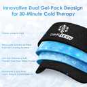 ComfiTECH Dual-Gel Elbow Ice Pack Wrap with Extended 30-Minute Cooling, Detachable Ice Pack & Flexible Reusable Gel Ice Sleeve for Comfort in Tennis Elbow, Golfer Arm, Muscle Relaxation, Large