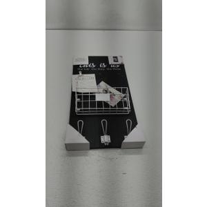 Wall Organizer With Hooks Clips & Basket 24x12