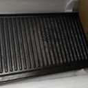 Utheer Nonstick Reversible Cast Iron Griddle 19.5"x 10.5", Ceramic Cooking Surface, Flat & Ribbed Sides, with High Sides & Grease Trap, Stovetop Griddle for Gas Grill, Charcoal, Oven & Outdoor BBQ