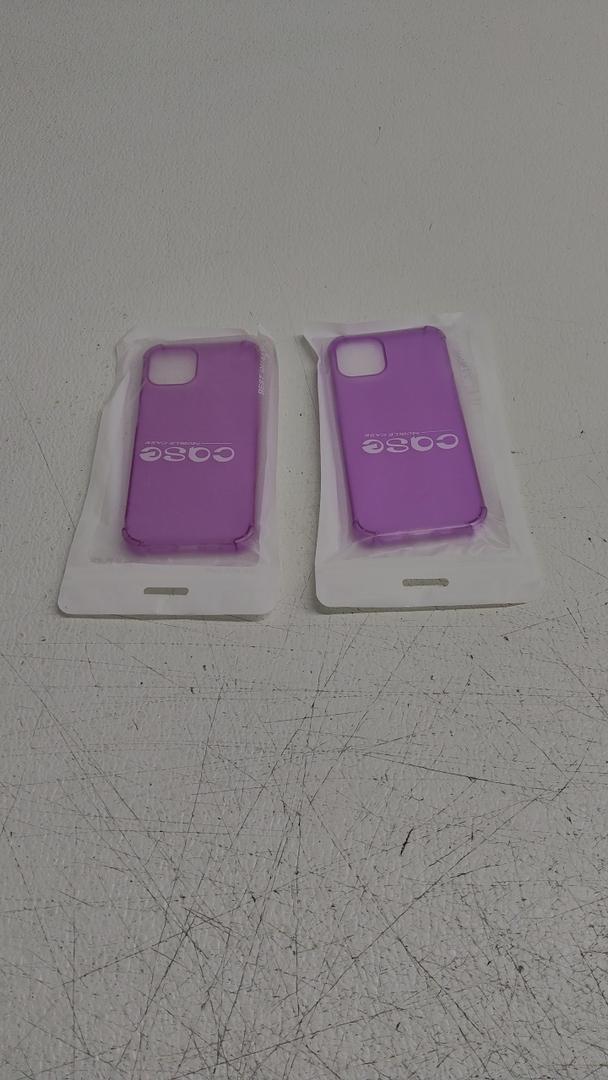 for iPhone 13 Case Clear, Neon Bright Vibrant Color, Transparent Jelly Protective Silicone Phone Case Design for Women Girly Cute, Thin Slim Fit Soft Flexible TPU Bumper, 2 Pack, Neon Purple 