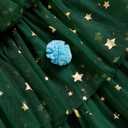 Toddler Girl Christmas Dress Green Xmas Tree Shiny Star Pompom Embroidery Tulle Tutu Princess Dress Holiday Photo (Green) 2-3Y