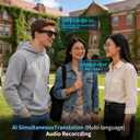 Ai Smart Glasses with Camera, 1080P Video & 8MP Camera Glasses, Real-Time Translation Smart Ai Glasses, Bluetooth Music & Calls, 32Gb Storage