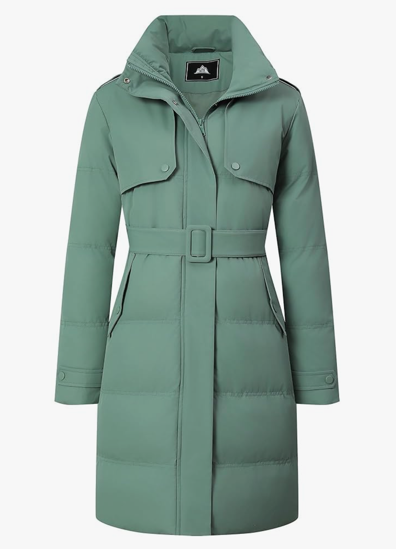 MOERDENG Women's Waterproof Long Winter Coat Warm Puffer Jacket Thickened Down Parka Maxi Coat, S