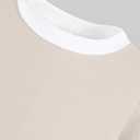 Hilinker Girl's Clothing Set Short Sleeve Crop Tops and Wide Leg Pants 2 Piece Outfits Beige White 13-14 Year (Beige)