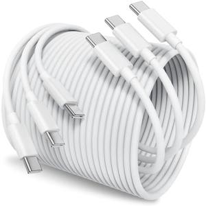 Susnwere USB C to USB C Cable 6Ft for Apple iPhone 16 15 Charger Cord [3-Pack ],60W 3.1A C to C Cables Fast Charging for iPhone 16/15 Pro/Plus/ProMax,MacBook Air, Mac Book Pro 2024 Samsung S24/23, Pack of 3