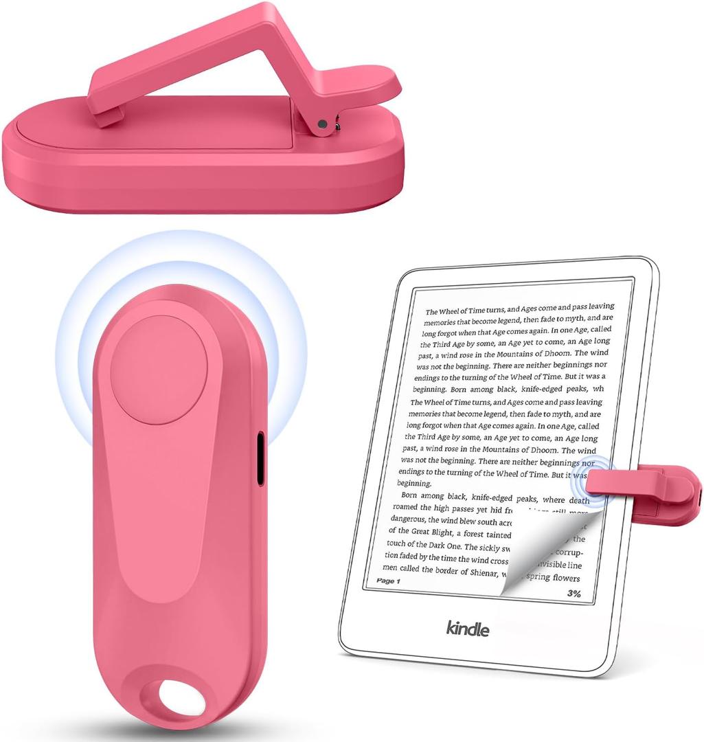 DATAFY [Case-Friendly] Page Turner for Kindle Paperwhite Oasis Kobo eReaders, Camera Camcorder Remote Controls, Page Turner Clicker for ipad Tablets Reading Novels with Wrist Strap Storage Bag