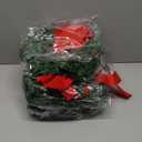 Janinka 6 Pcs Christmas Wreath for Windows 11.8 Inch Christmas Window Decorations Cabinet Wreaths with Red Bow Greenery Artificial Hanging Garlands for Fireplaces Window Home (Pine)