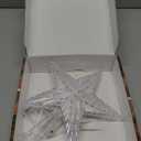 Christmas Tree Topper Star Warm White Light Christmas Tree Decor for Christmas Holiday Home Fit for General Size Xmas Tree, 8.7 Inch