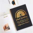 3 x School Secretary Spiral Notebook, School Secretary Gifts for Women, Inspirational School Secretary Difference Maker Appreciation Thank You Gifts Spiral Notebooks WA25