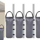 Eurmax USA 125LBS 4-Pack Universal Canopy Weights, Secure Wind Protection to Prevent Tipping, Easy Wrap-Around Installation Heavy Duty Sandbags (Without Sand), Fits All Instant Shelter Legs,Gray
