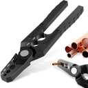 Manual Copper Tube Rounder with 6 Hole Design Copper Pipe Repair Tool Multifunctional Flat Tube Repair Plier Sturdy Coppers Pipe Rounding Tool, Diameter 1/4" 3/8" 1/2" 5/8" 3/4" 7/8"