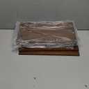 2 Set Wooden DVD Storage Box DVD Storage Shelf Holder Solid Wood Cassette Tape Display Organizer with Carrying Handle for CD, Movie Cases, Each Organizer Can Store up to 26 Boxes (Brown)