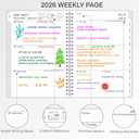 3 x 2026 Planner, Weekly  Monthly Planner 2026, Jan 2026  Dec 2026, 6.2" x 8.42", Flexible Cover, 12 Monthly Tabs, Thick Paper, Spiral Wirebound, Inner Pocket, Watercolor Flowers