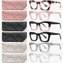 CCVOO Stylish Reading Glasses for Women, Eyeglasses, Blue Light Readers for Women, Computer Eye Glasses, Cheaters