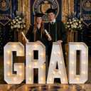 2026 Graduation Decorations - 3FT Large PRE-CUT GRAD Marquee Letters Kit - Mosaic Foam Board Sign - Class of 2026 Congrats Party Supplies for Kindergarten Preschool High School College