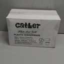 GATHER 350PCS Gold Plastic Plates - White and Gold Disposable Plastic Dinnerware Set Include 50 Dinner Plates, 50 Dessert Plate, 150 Silverware, 50 Napkins, 50 Cups for Party & Wedding