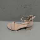 High Heels for Kids Sandals Big Girls Dress Shoes Flower Girl Shoes for Wedding Party Pageant Round Open Toe Ankle Strap Dress Sandals Platform Heels Chunky Pumps for Little Big Kids (Nude Nubuck), Size: 6 Big Kid