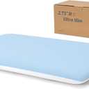 AM AEROMAX 2.75 Inches Queen Size Hyper Slim Memory Foam Pillow for Stomach and Back Sleepers - Thin, Flat Design for Cervical Neck Alignment and Deeper Sleep. (Blue/White)