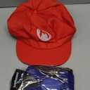 Bros Mary & Luigi Hat Costume Mustaches Gloves Buttons for Halloween Costume Cosplay