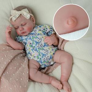 SCOM Lifelike Reborn Baby Dolls Loulou - 20 Cute Realistic Baby Girl, Weighted Full Vinyl Body Newborn Doll with Accessories for Ages 3+ | Premium Gift