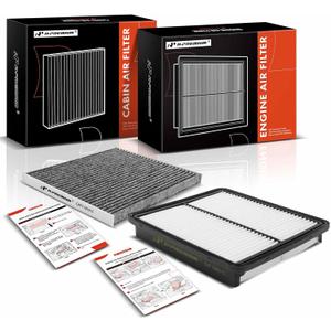 A-Premium 2-PC Engine & Cabin Air Filter with Activated Carbon Compatible with Hyundai Sonata 2011-2014, Santa Fe 2012, Azera 2012-2017 & Kia Optima 2013-2015