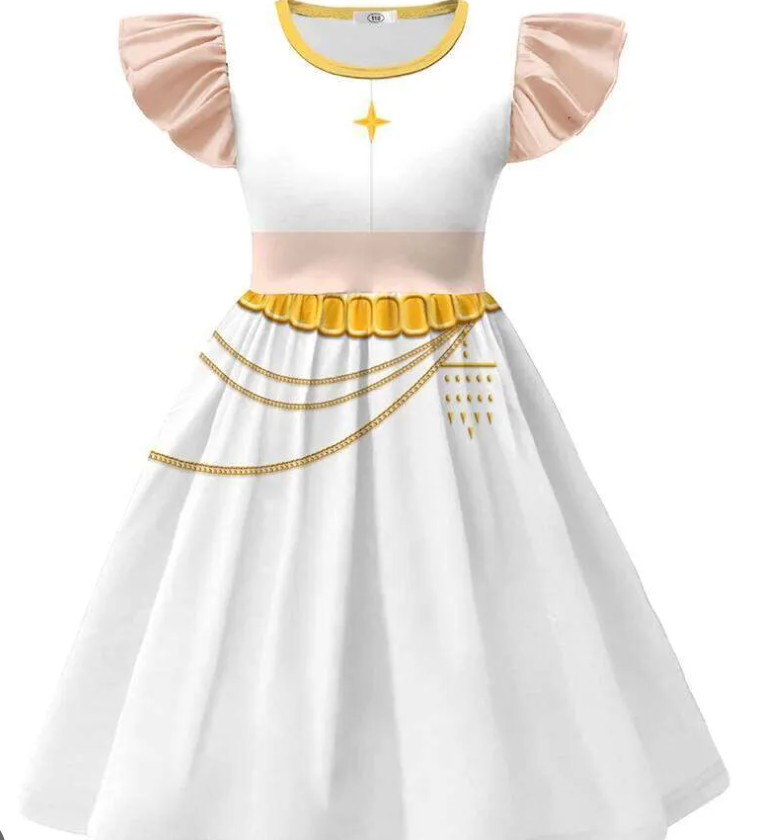 Rochie pentru fete cu maneci flutura, costum K-POP
Size 140