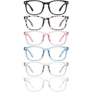 Gaoye Blue Light Glasses for Computer & Gaming - Anti UV Ray Lenses, Scratch-Resistant & Comfort Fit (6-pack Mix)