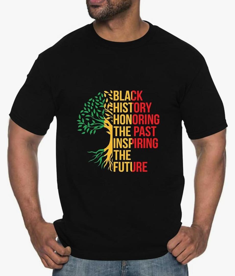 Black History T Shirts for Men:African American Freedom Shirts Black History Month Shirt, Size S