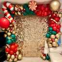 Christmas Balloon Garland Arch Kit 160pcs Red Green Balloons for Candy Merry Christmas Party Friendsmas Santa Claus Birthday Holiday Party Decoration (Green)