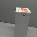 Black Grey Glass Vase with Modern Ribbed for Flowers, Candles, and Decorative Accents - Tall/Short Glass Vase for Centerpieces Home Table Decor(Grey H7.87inch) (H-11.8inch)