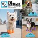 JZXOIVA Dog Shoes for Hot Pavement, Dog Booties for Small Dogs, Breathable Dog Boots & Paw Protectors, Adjustable Non-Slip Rain Booties, Waterproof Pets Sandals for Beach Khaki Size 2