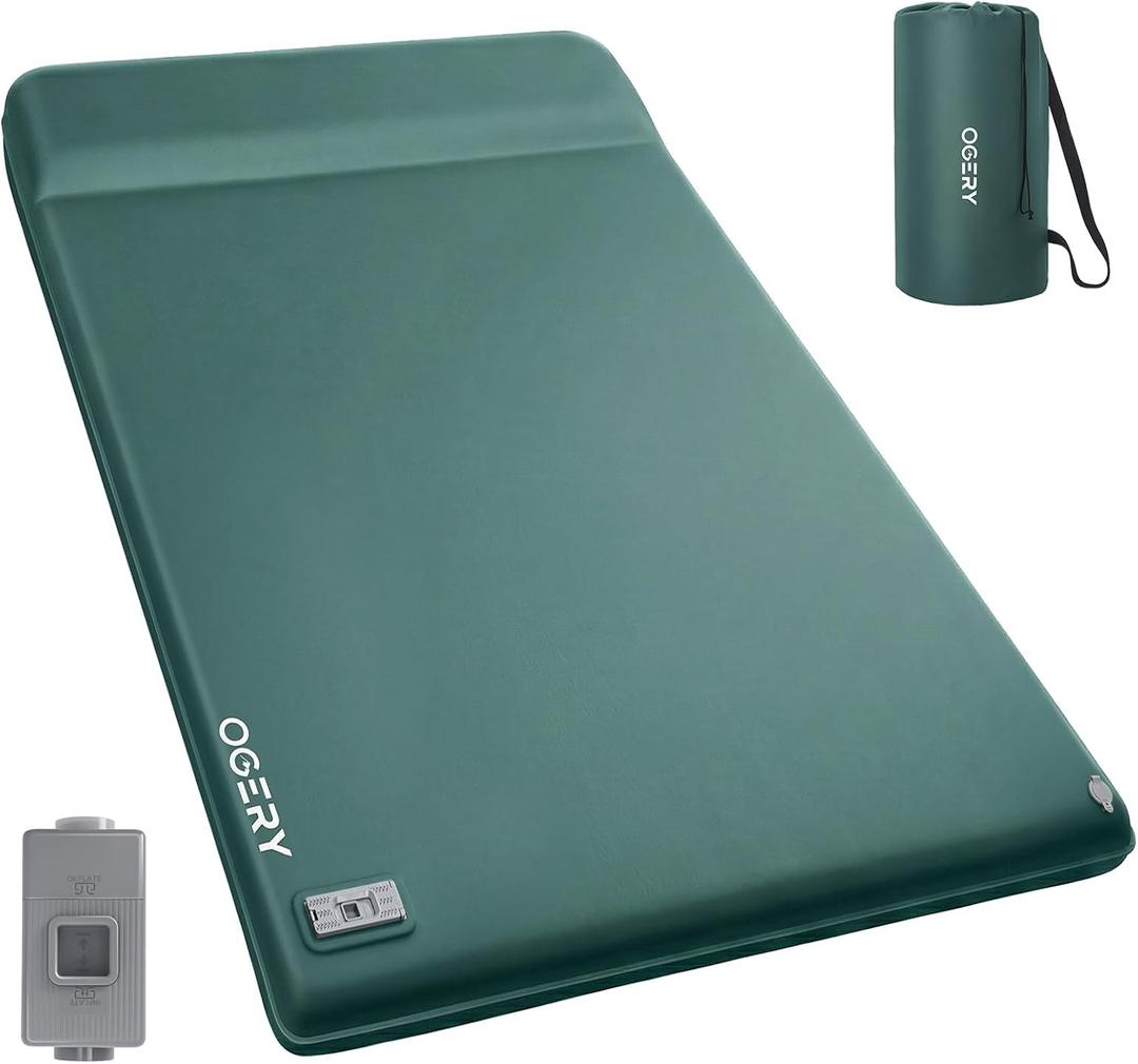 OGERY Self Inflating Sleeping Pad with Electric Pump, 3.15" Memory Foam