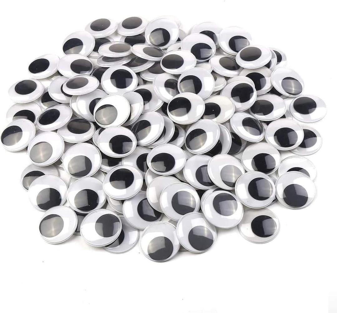 CCINEE 35mm Black Googly Wiggle Eyes 100PCS with Self-Adhesive for DIY Handmade Crafts Decorations