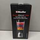 Mueller Smoothie Blender for Smoothies - Personal Blender for Shakes, Frozen Drinks, Baby Food & More, 15oz Travel Cup and Lid, Durable Stainless Steel Blades for Powerful Blending Performance, Black