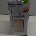 Ankou Airtight Food Storage Container with Pop Lid & 130ml Scoop, 4L/4.2qt *2 BPA-Free Cereal, Rice, Flour, Pasta & Snack Container, Stackable & Durable,Kitchen Pantry Organizer