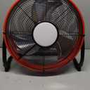T-SUN 16" Battery Power Floor Fan Compatible with Milwaukee Battery, Outdoor Floor Fan with LED Light, Stepless Speed Cordless Fan, Metal High Velocity for Jobsite Outdoor Camping