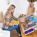 Becko US 1500-Pc Tilting Puzzle Board with 4 Colorful Drawers & Cover, Adjustable Jigsaw Puzzle Table with Built-in Easel/Stand, Portable Tables with Storage for Adults, with Premium Flannel Tabletop, 1500 pieces