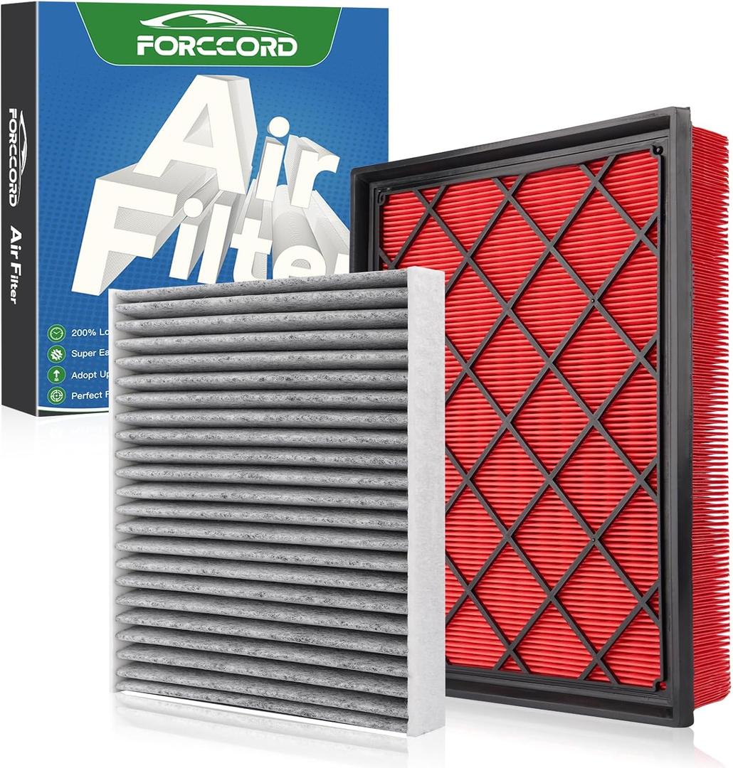 Cabin Air Filter and Engine Air Filter Fit for Ford Ranger 2.3L 2019-2026 Activated Carbon Cabin Filter Replacement CF12776 EB3G-9601AA