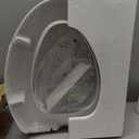 ELONGATED toilet seat risers for seniors, Slow Close, Elevated toilet seat, Heavy Duty, Never Loosen, Raised toilet seat elongated bowl, White(18.5)