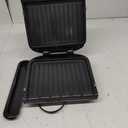 George Foreman 4-Serving Removable Plate Electric Grill and Panini Press, George Tough Non-Stick Coating, Drip Tray Catches Grease, Black