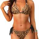 Women Halter Bikini Set - Two Piece Triangle Swimsuit Tie Bathing Suit 2025 Cute Swimwear Large