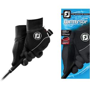 FootJoy Men's WinterSof Pair Golf Glove (Large, Black)