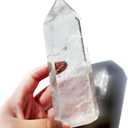 Big Natural Crystal Large Clear Quartz Point Lemurian Seed Crystal Healing Obelisk Home Decor (5-6inch)
