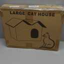 NAMOTEK Large Elevated Heated Cat Houses for Indoor/Outdoor Cats with Heated Cat Bed Waterproof， Insulated Providing Safe Feral Cats, Easy to Assemble Large (23" x 13" x 18")