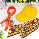 Scout Costume Set, Wilderness Explorer Costume Scout Accessories with Hat Sash Scarf for Adults Men Women (3PCS)