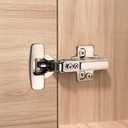 Furniware 50 Pack Frameless Full Overlay Soft Close Cabinet Hinges, Speed Control 4D Adjustment European Hinges, Stainless Steel Kitchen Cabinet Hardware Clip-On, 45~110 Open Angle